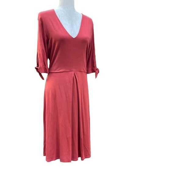 Blue Canoe Organic Cotton Dress Tie Sleeves Comfy Size Large Made in the USA - Picture 1 of 10